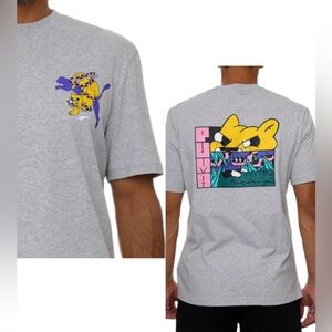 Puma x AKA BOKU Collab Light Gray Graphic Tee Size Small